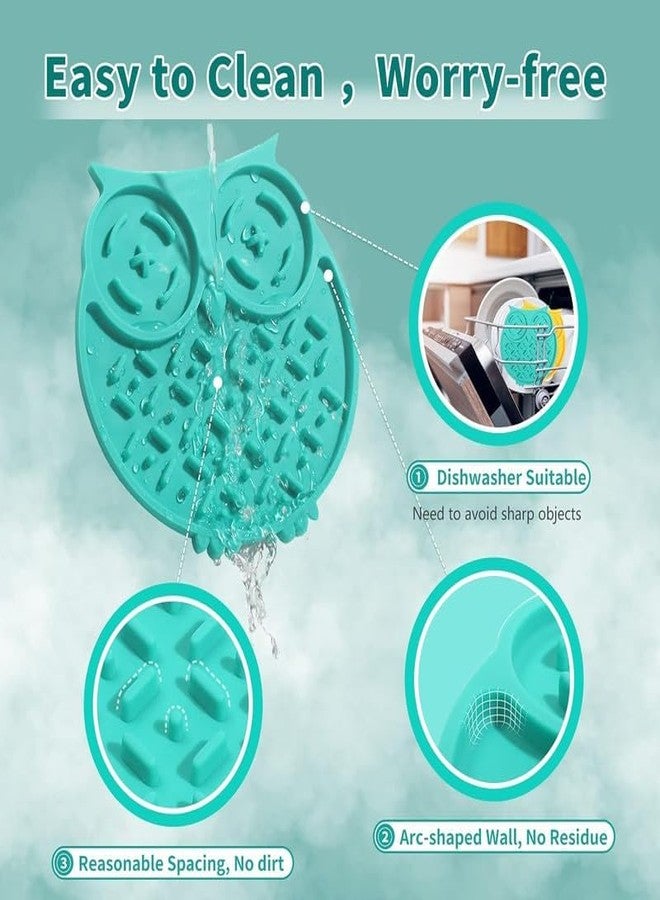 KittuPet وعاء طعام للحيوانات الأليفة من كيتو بيت على شكل بومة، مصنوع من السيليكون، مزود ببساط تغذية بطيئة للكلاب والقطط، مستلزمات حيوانات أليفة، وعاء مانع للانزلاق، وعاء من الفولاذ المقاوم للصدأ، وعاء تغذية بطيئة للكلاب، قطعة واحدة، لون عشوائي - Image 4